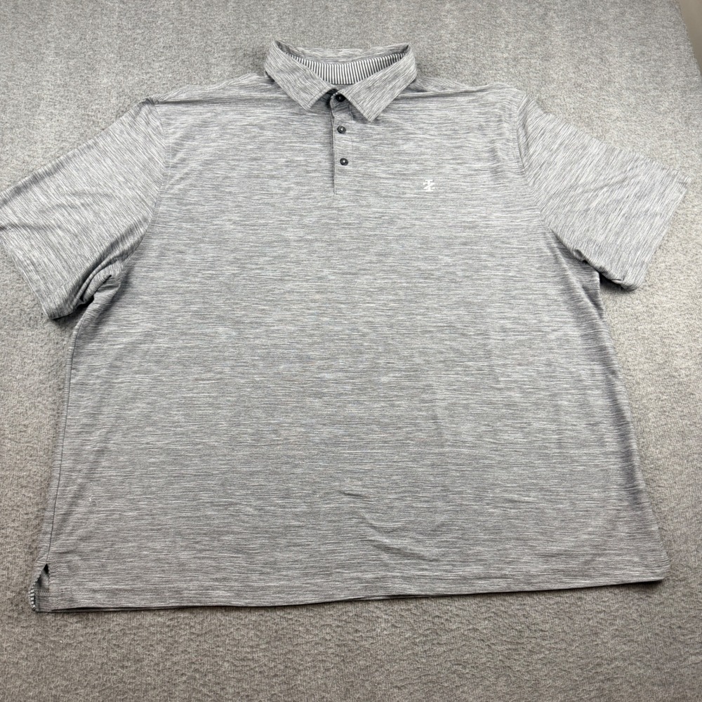 IZOD Golf Men's 3XL Gray Space Dye Short Sleeve Polo Shirt Stretch